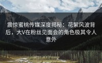 震惊蜜桃传媒深度揭秘：花絮风波背后，大V在粉丝见面会的角色极其令人意外