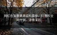 网红在深夜遭遇猛料震惊，51爆料全网炸锅，详情深扒