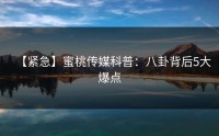 【紧急】蜜桃传媒科普：八卦背后5大爆点